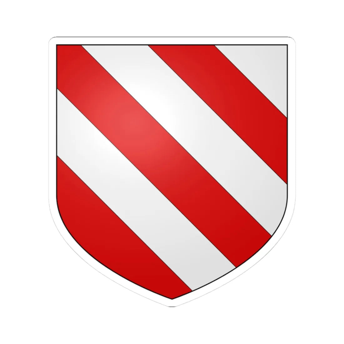 Blason ville be Honnelles (Belgium) (Coat of Arms) STICKER Vinyl Kiss-Cut Decal 3 Inch White - The Sticker Space