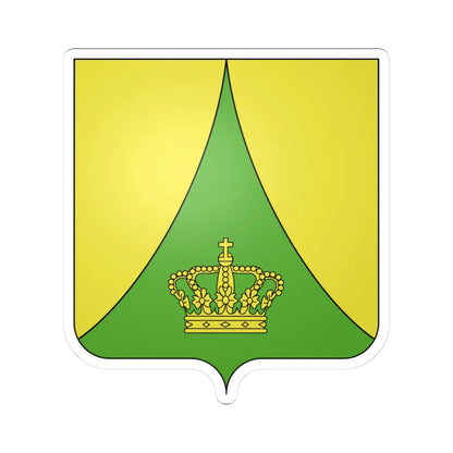 Blason ville be Houyet (Belgium) (Coat of Arms) STICKER Vinyl Kiss-Cut Decal 3 Inch White - The Sticker Space