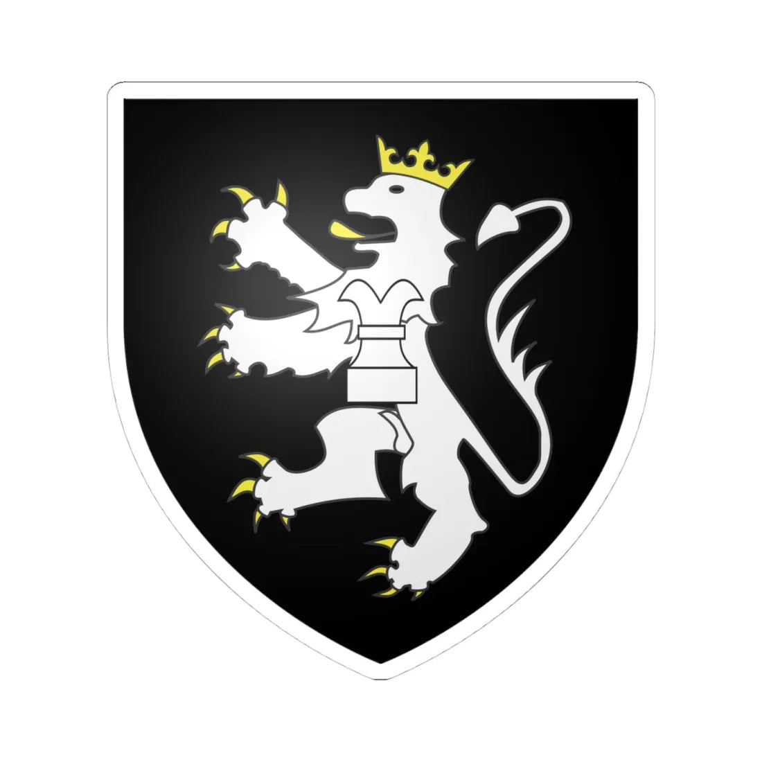 Blason ville be Itterbeek (Belgium) (Coat of Arms) STICKER Vinyl Kiss-Cut Decal 4 Inch White - The Sticker Space