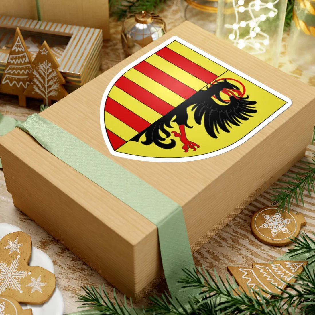 Blason ville be Kinrooi (Belgium) (Coat of Arms) STICKER Vinyl Kiss-Cut Decal - The Sticker Space