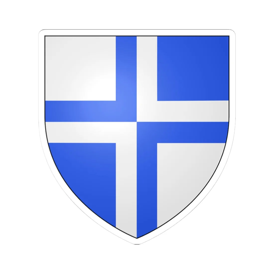 Blason ville be Kruisem (Belgium) (Coat of Arms) STICKER Vinyl Kiss-Cut Decal 3 Inch White - The Sticker Space