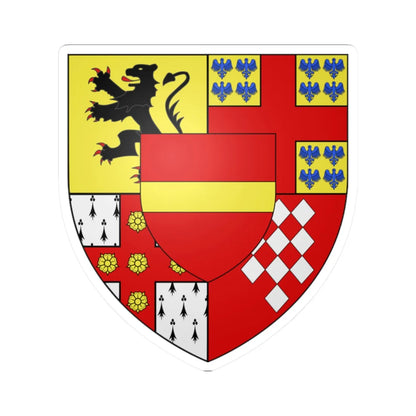 Blason ville be Kruishoutem (Belgium) (Coat of Arms) STICKER Vinyl Kiss-Cut Decal 2 Inch White - The Sticker Space