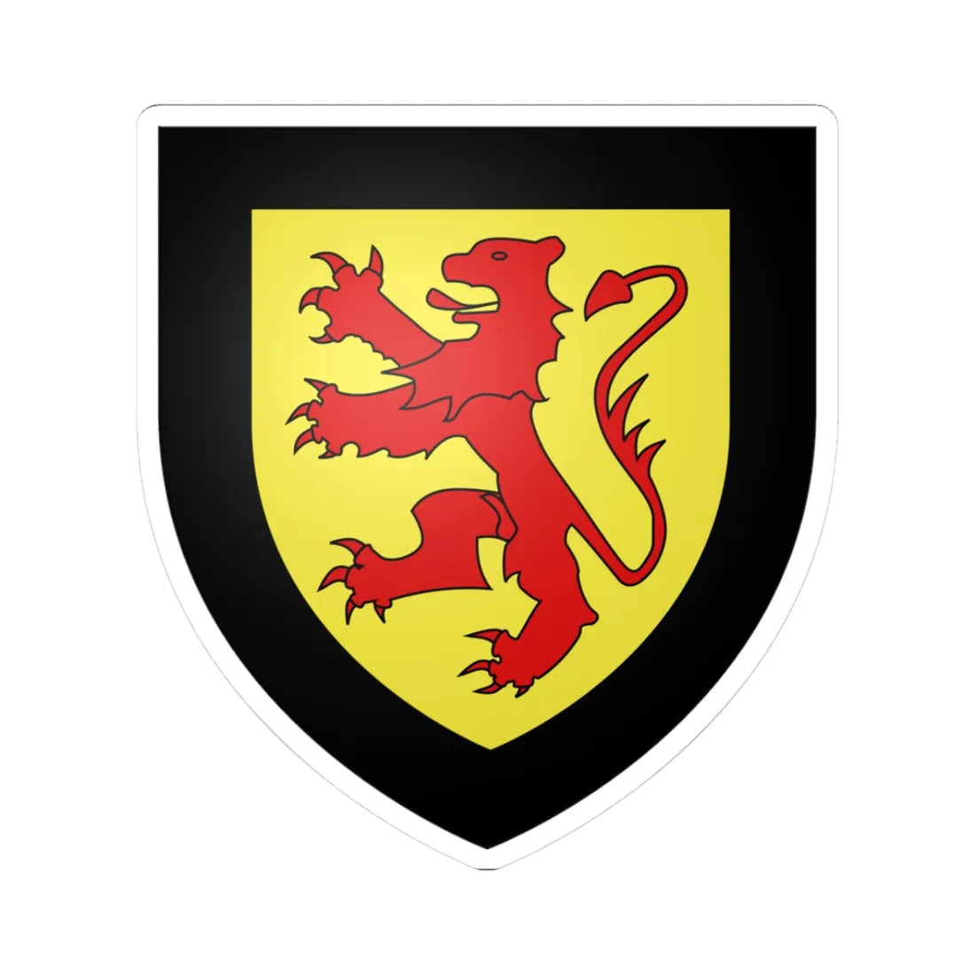 Blason ville be Laarne (Belgium) (Coat of Arms) STICKER Vinyl Kiss-Cut Decal 3 Inch White - The Sticker Space