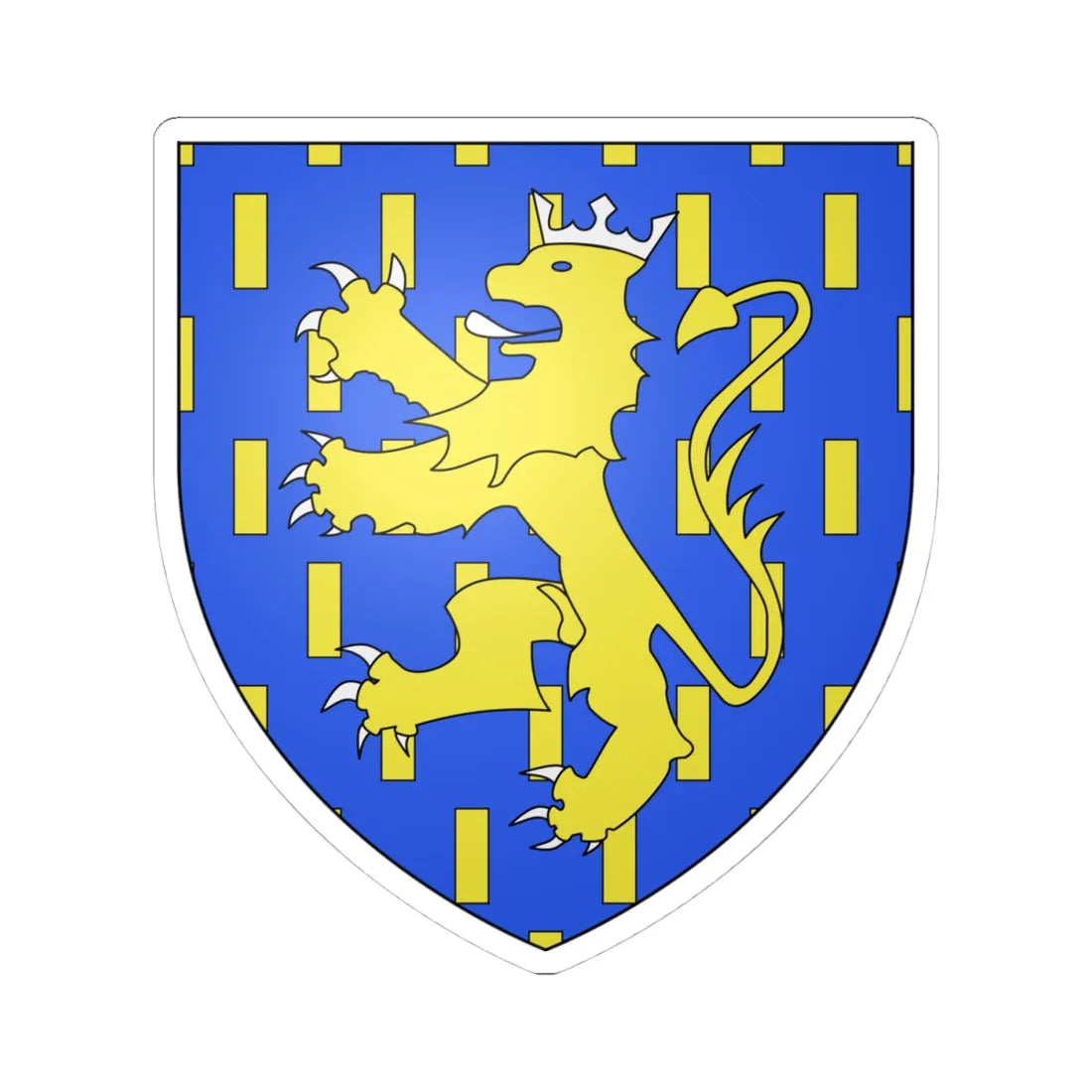 Blason ville be Leeuwergem (Belgium) (Coat of Arms) STICKER Vinyl Kiss-Cut Decal - The Sticker Space
