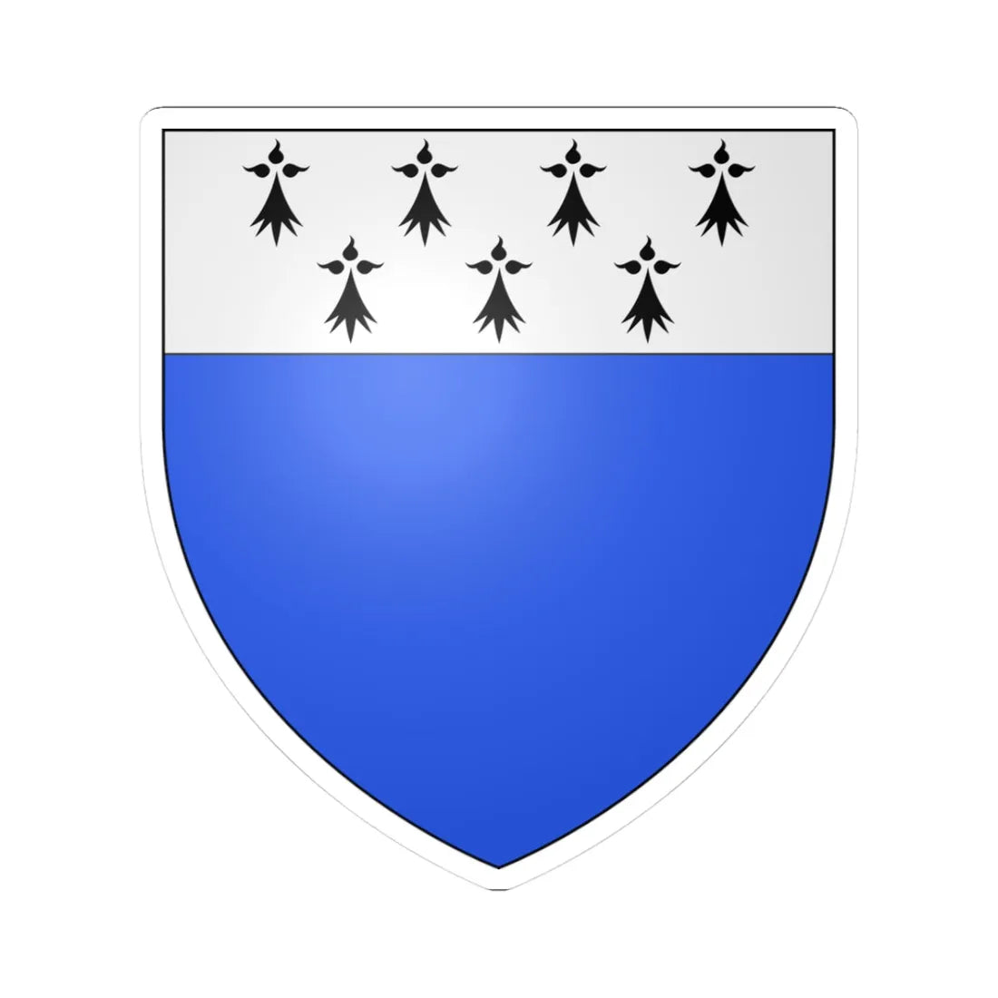 Blason ville be Lichtervelde (Belgium) (Coat of Arms) STICKER Vinyl Kiss-Cut Decal 3 Inch White - The Sticker Space