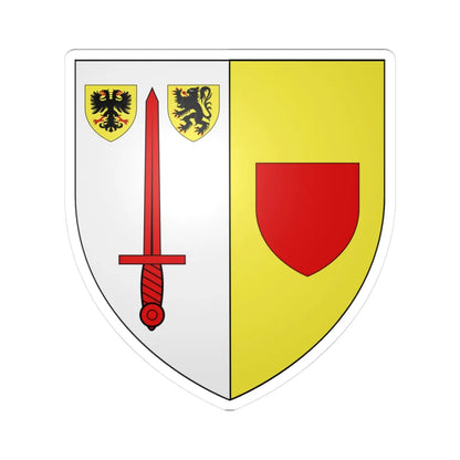 Blason ville be Lierde (Belgium) (Coat of Arms) STICKER Vinyl Kiss-Cut Decal 3 Inch White - The Sticker Space