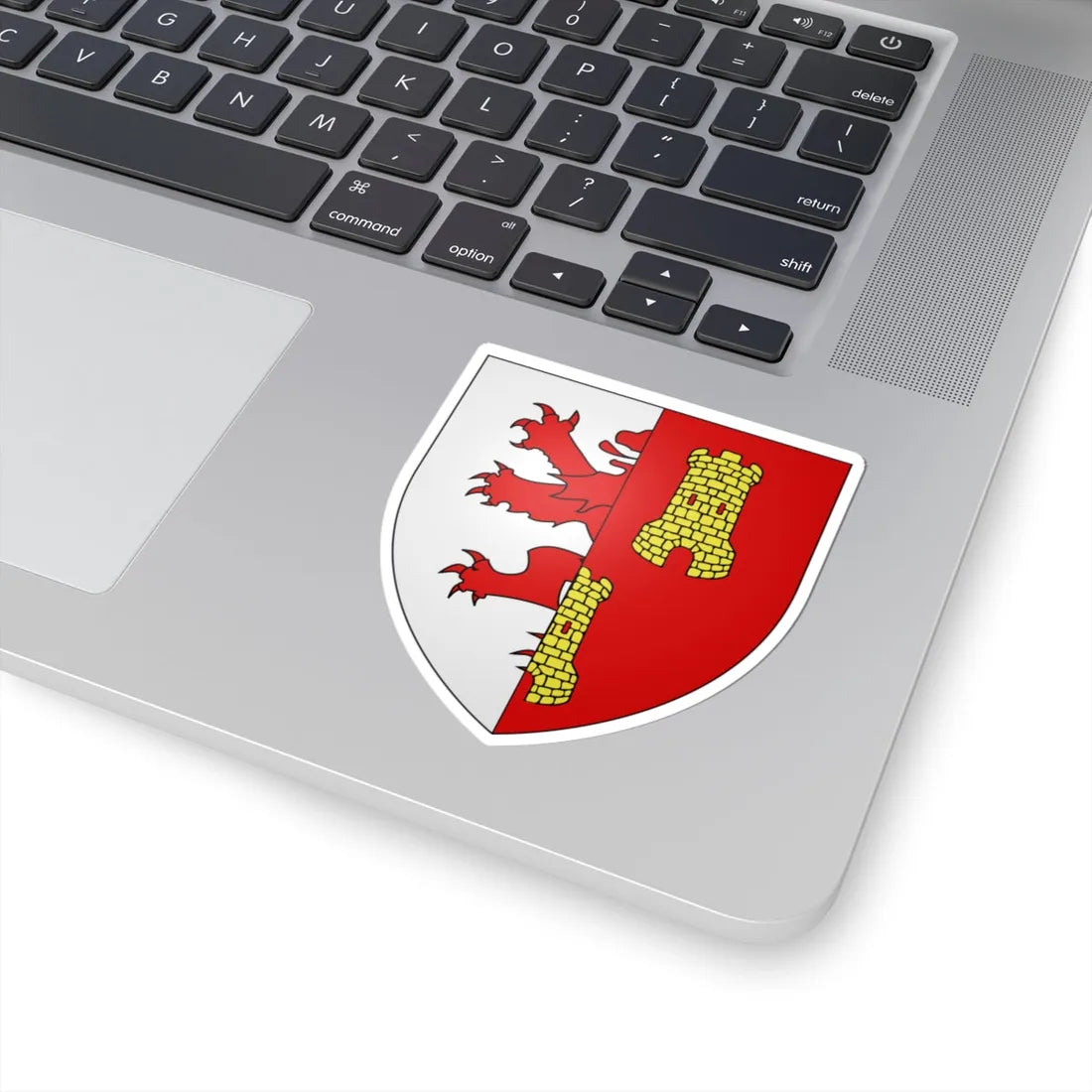 Blason ville be Lot (Belgium) (Coat of Arms) STICKER Vinyl Kiss-Cut Decal - The Sticker Space