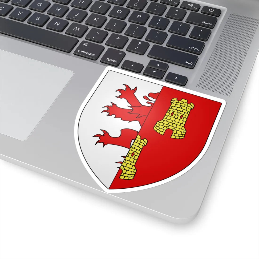 Blason ville be Lot (Belgium) (Coat of Arms) STICKER Vinyl Kiss-Cut Decal - The Sticker Space