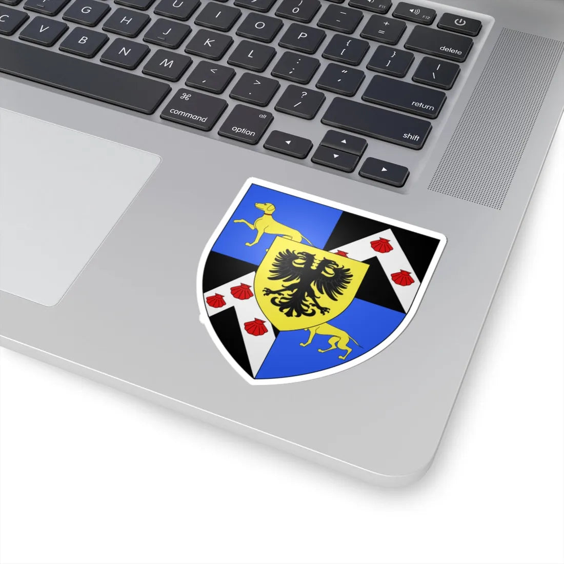 Blason ville be Lovendegem (Belgium) (Coat of Arms) STICKER Vinyl Kiss-Cut Decal - The Sticker Space