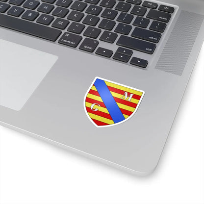Blason ville be Meeuwen-Gruitrode (Belgium) (Coat of Arms) STICKER Vinyl Kiss-Cut Decal - The Sticker Space