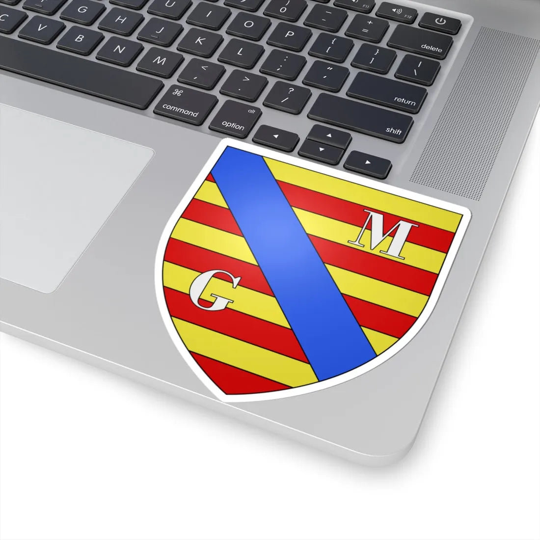 Blason ville be Meeuwen-Gruitrode (Belgium) (Coat of Arms) STICKER Vinyl Kiss-Cut Decal - The Sticker Space