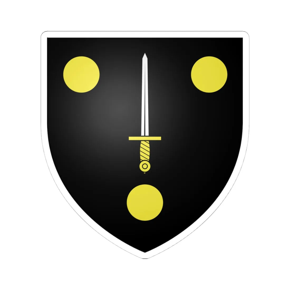 Blason ville be Mere (Belgium) (Coat of Arms) STICKER Vinyl Kiss-Cut Decal 4 Inch White - The Sticker Space