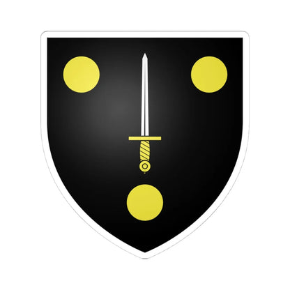 Blason ville be Mere (Belgium) (Coat of Arms) STICKER Vinyl Kiss-Cut Decal 4 Inch White - The Sticker Space