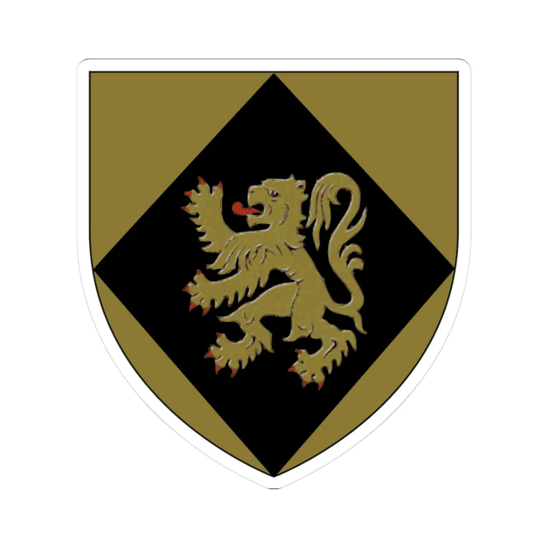 Blason ville be Merksplas (Belgium) (Coat of Arms) STICKER Vinyl Kiss-Cut Decal 3 Inch White - The Sticker Space