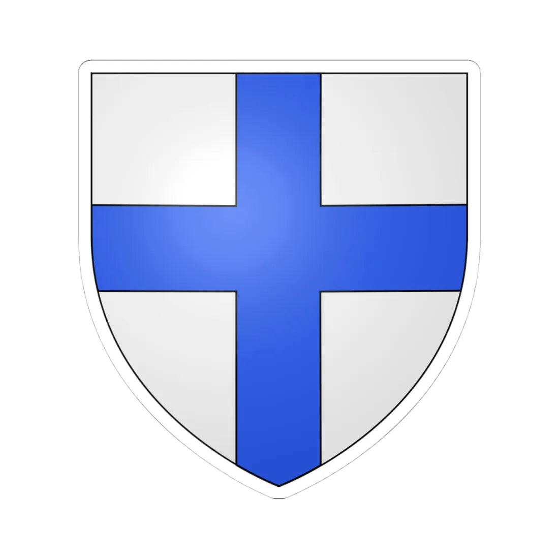 Blason ville be Moorslede (Belgium) (Coat of Arms) STICKER Vinyl Kiss-Cut Decal 4 Inch White - The Sticker Space