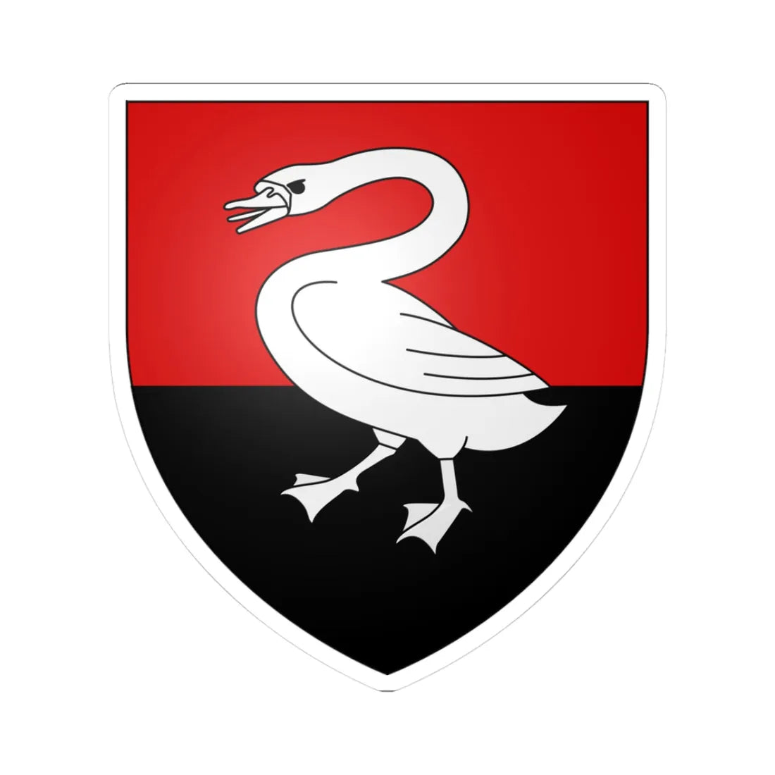 Blason ville be Olsene (Belgium) (Coat of Arms) STICKER Vinyl Kiss-Cut Decal 3 Inch White - The Sticker Space