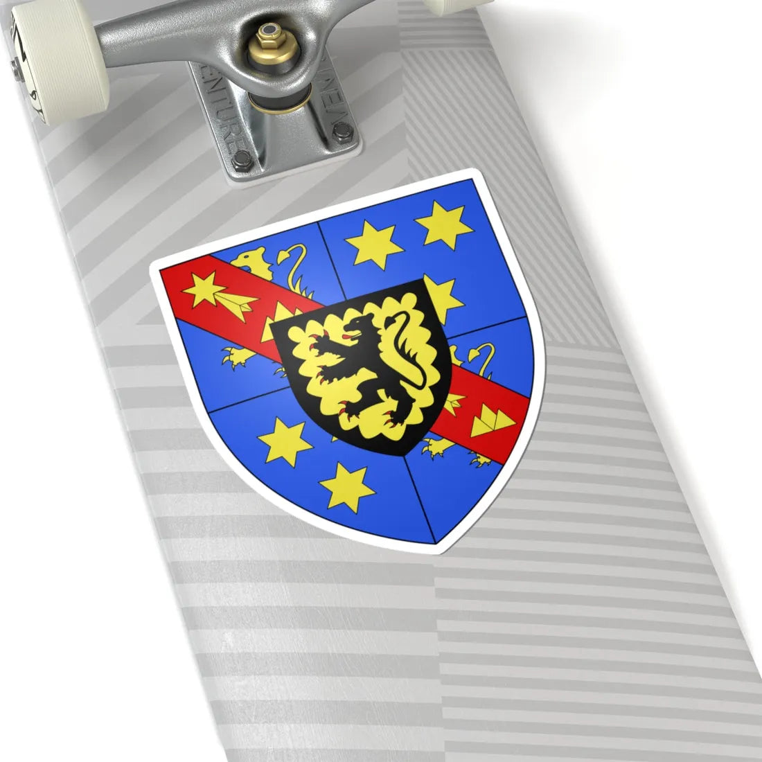 Blason ville be Oosterzele (Belgium) (Coat of Arms) STICKER Vinyl Kiss-Cut Decal - The Sticker Space