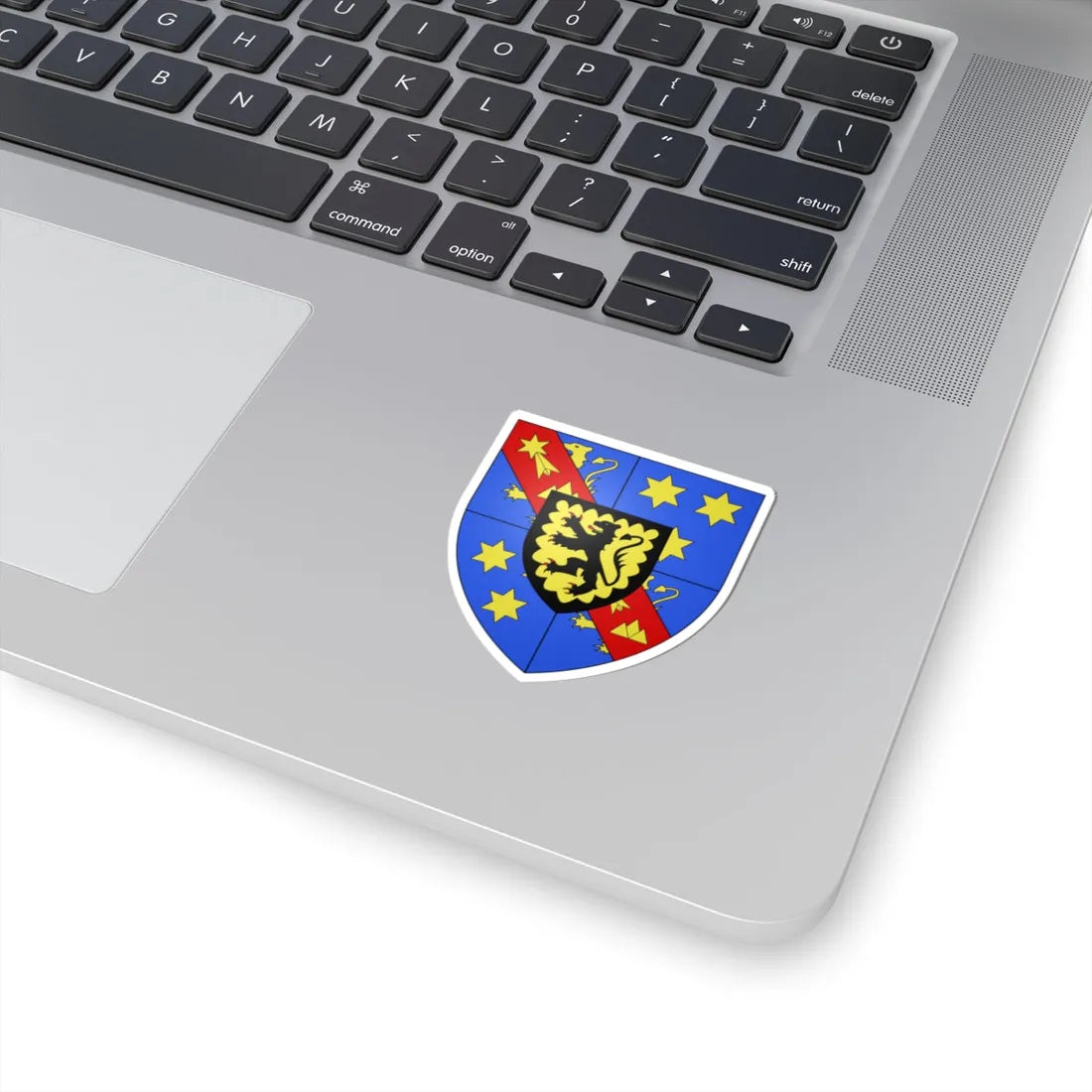 Blason ville be Oosterzele (Belgium) (Coat of Arms) STICKER Vinyl Kiss-Cut Decal - The Sticker Space