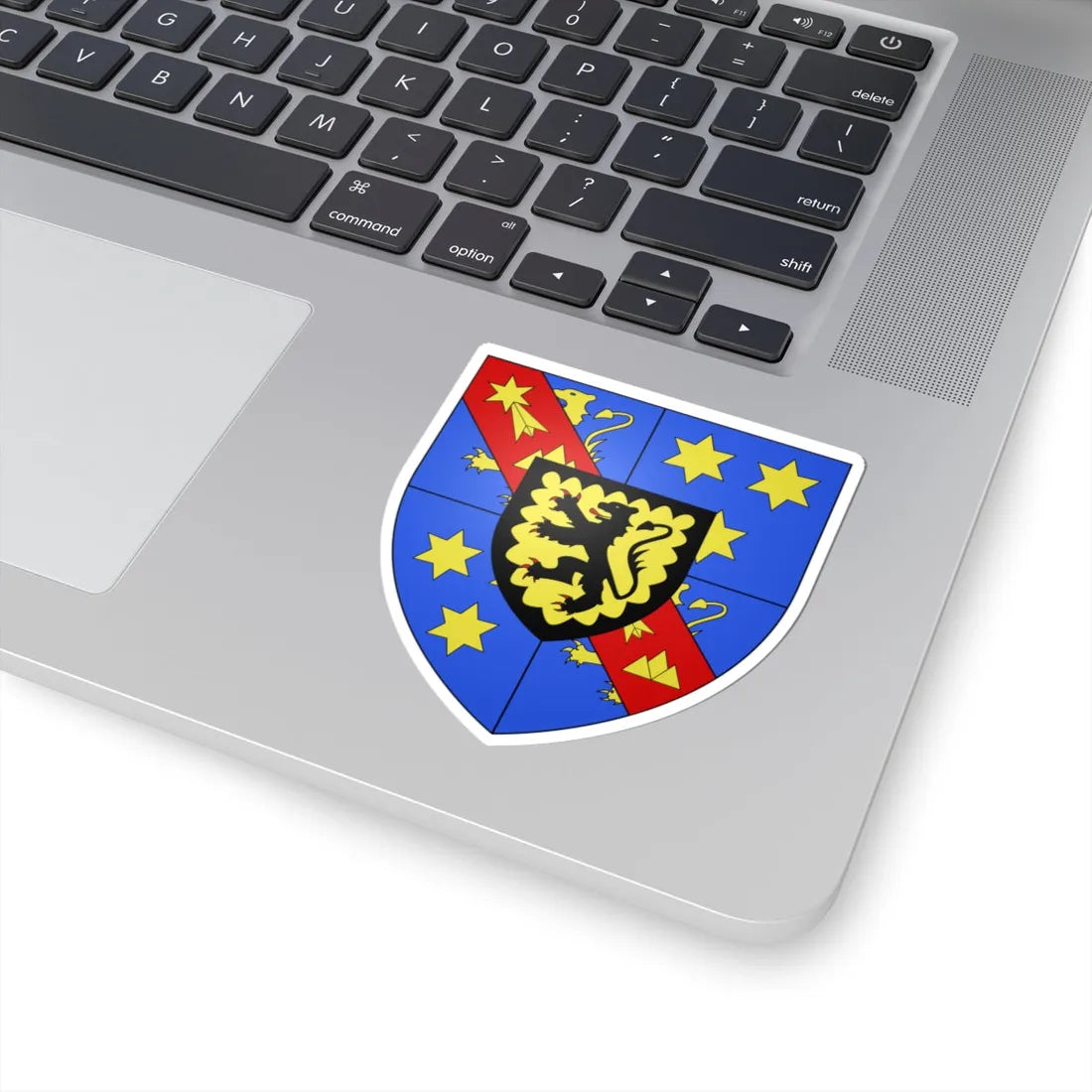 Blason ville be Oosterzele (Belgium) (Coat of Arms) STICKER Vinyl Kiss-Cut Decal - The Sticker Space
