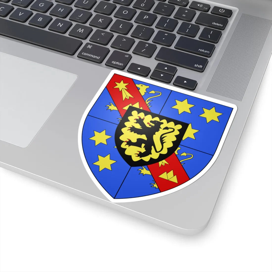 Blason ville be Oosterzele (Belgium) (Coat of Arms) STICKER Vinyl Kiss-Cut Decal - The Sticker Space