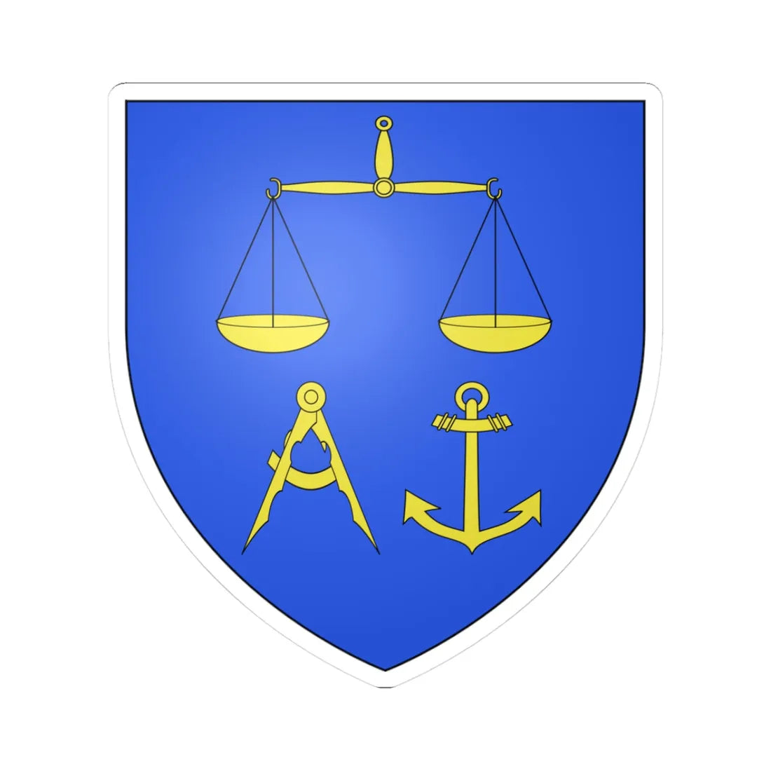 Blason ville be Opdorp (Belgium) (Coat of Arms) STICKER Vinyl Kiss-Cut Decal 3 Inch White - The Sticker Space
