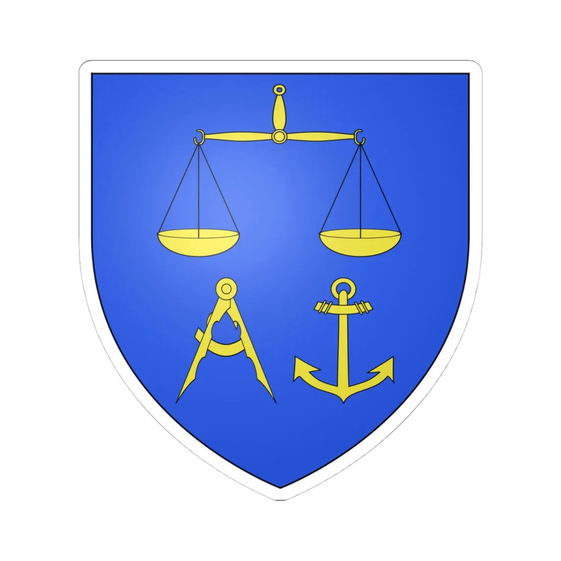 Blason ville be Opdorp (Belgium) (Coat of Arms) STICKER Vinyl Kiss-Cut Decal 4 Inch White - The Sticker Space