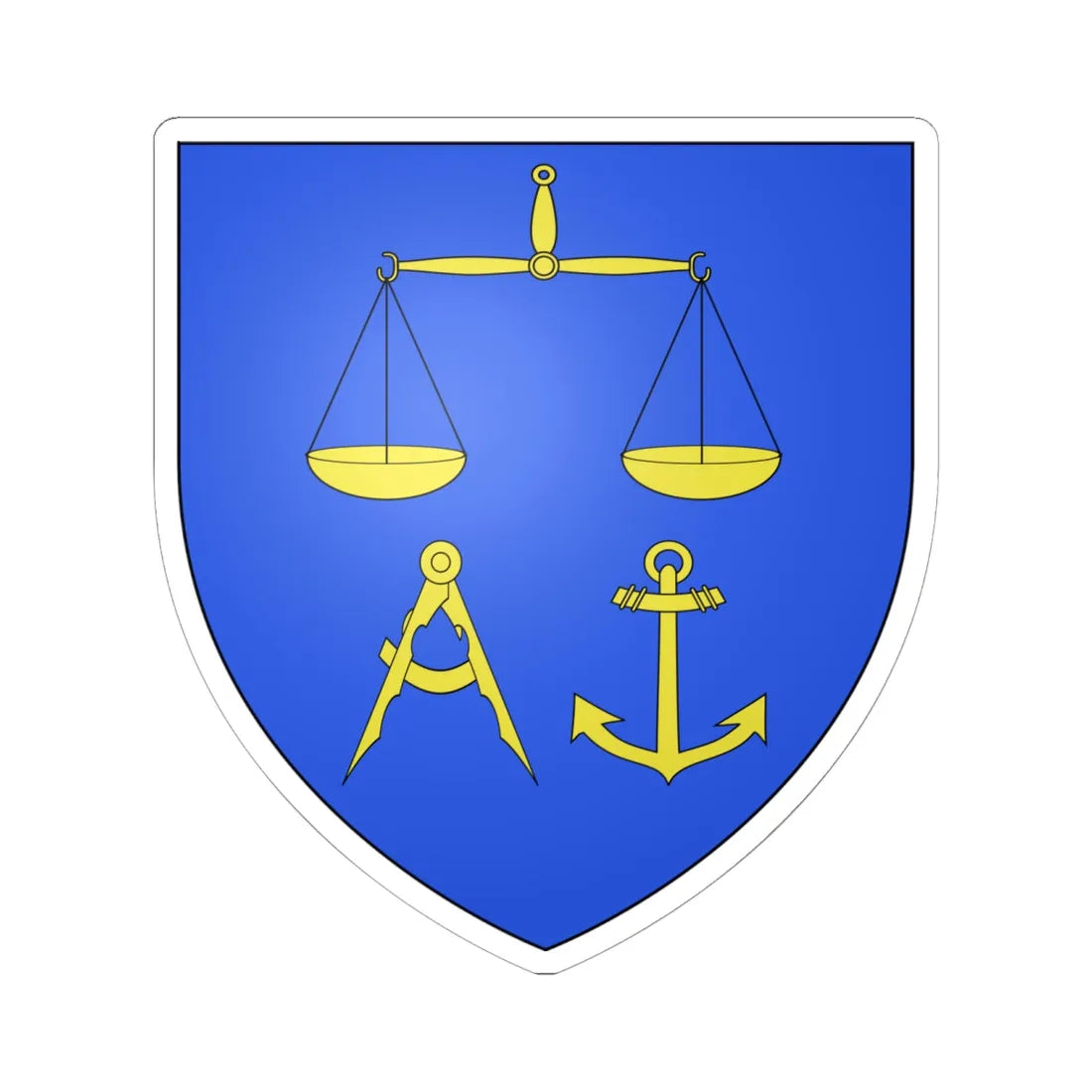 Blason ville be Opdorp (Belgium) (Coat of Arms) STICKER Vinyl Kiss-Cut Decal 6 Inch White - The Sticker Space