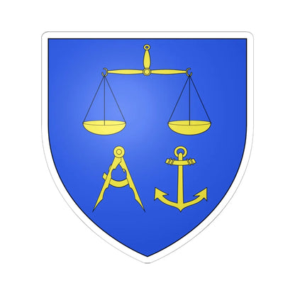 Blason ville be Opdorp (Belgium) (Coat of Arms) STICKER Vinyl Kiss-Cut Decal 6 Inch White - The Sticker Space