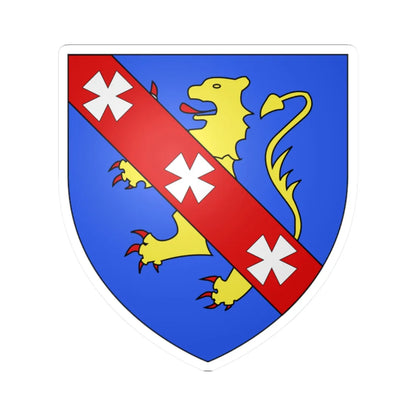 Blason ville be Overmere (Belgium) (Coat of Arms) STICKER Vinyl Kiss-Cut Decal 2 Inch White - The Sticker Space