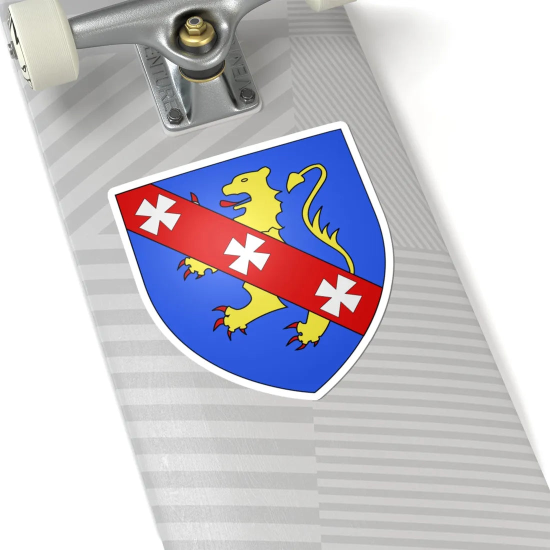Blason ville be Overmere (Belgium) (Coat of Arms) STICKER Vinyl Kiss-Cut Decal - The Sticker Space