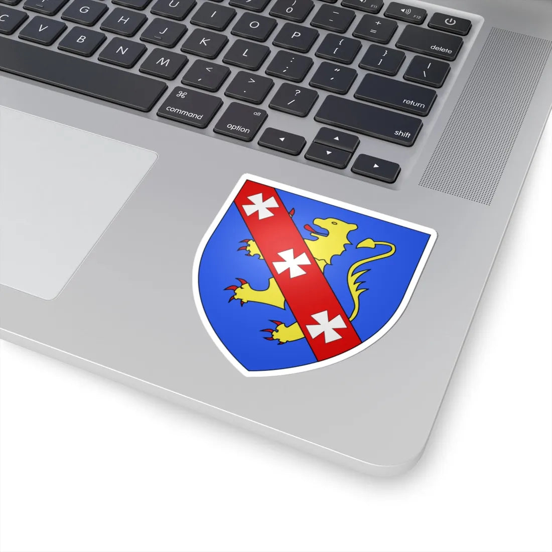 Blason ville be Overmere (Belgium) (Coat of Arms) STICKER Vinyl Kiss-Cut Decal - The Sticker Space