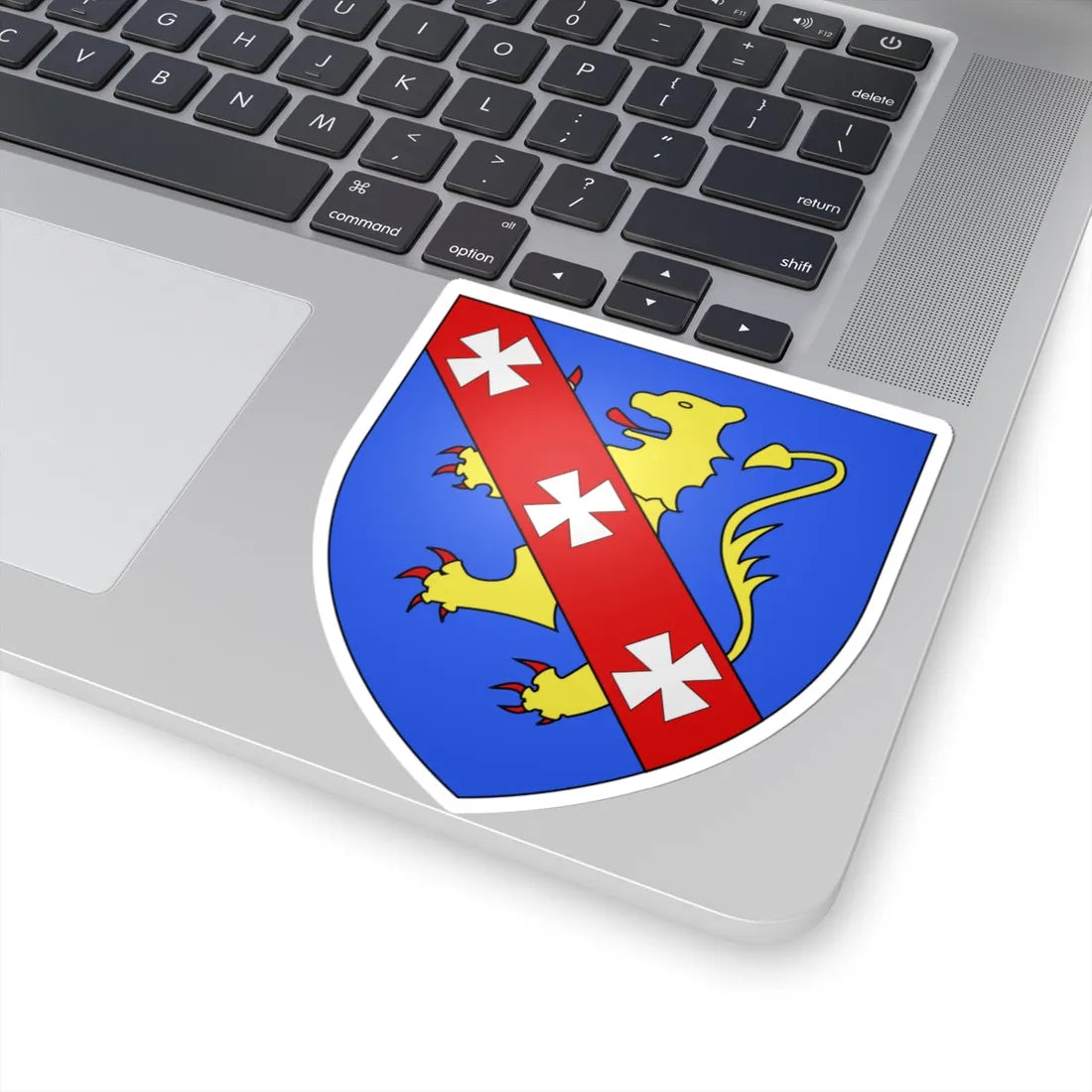 Blason ville be Overmere (Belgium) (Coat of Arms) STICKER Vinyl Kiss-Cut Decal - The Sticker Space