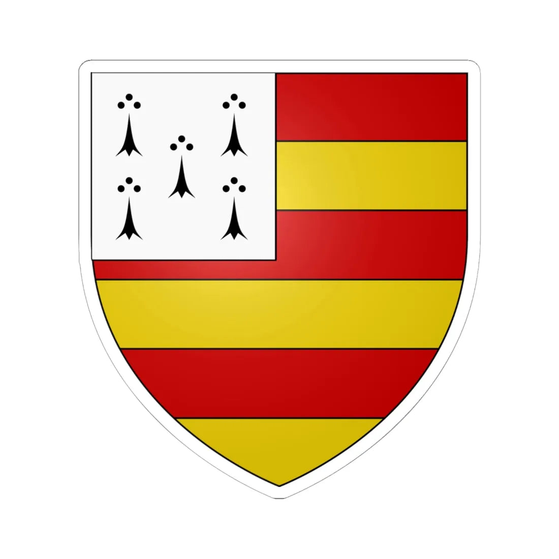 Blason ville be Petegem-aan-de-Schelde (Belgium) (Coat of Arms) STICKER Vinyl Kiss-Cut Decal - The Sticker Space