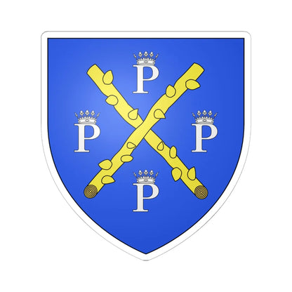 Blason ville be Philippeville (Belgium) (Coat of Arms) STICKER Vinyl Kiss-Cut Decal 6 Inch White - The Sticker Space