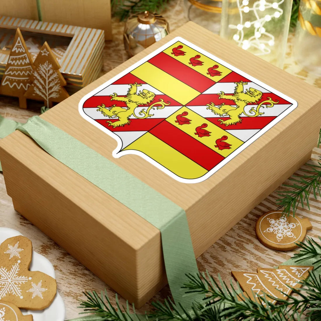 Blason ville be Saint-Amand Fleurus (Belgium) (Coat of Arms) STICKER Vinyl Kiss-Cut Decal - The Sticker Space