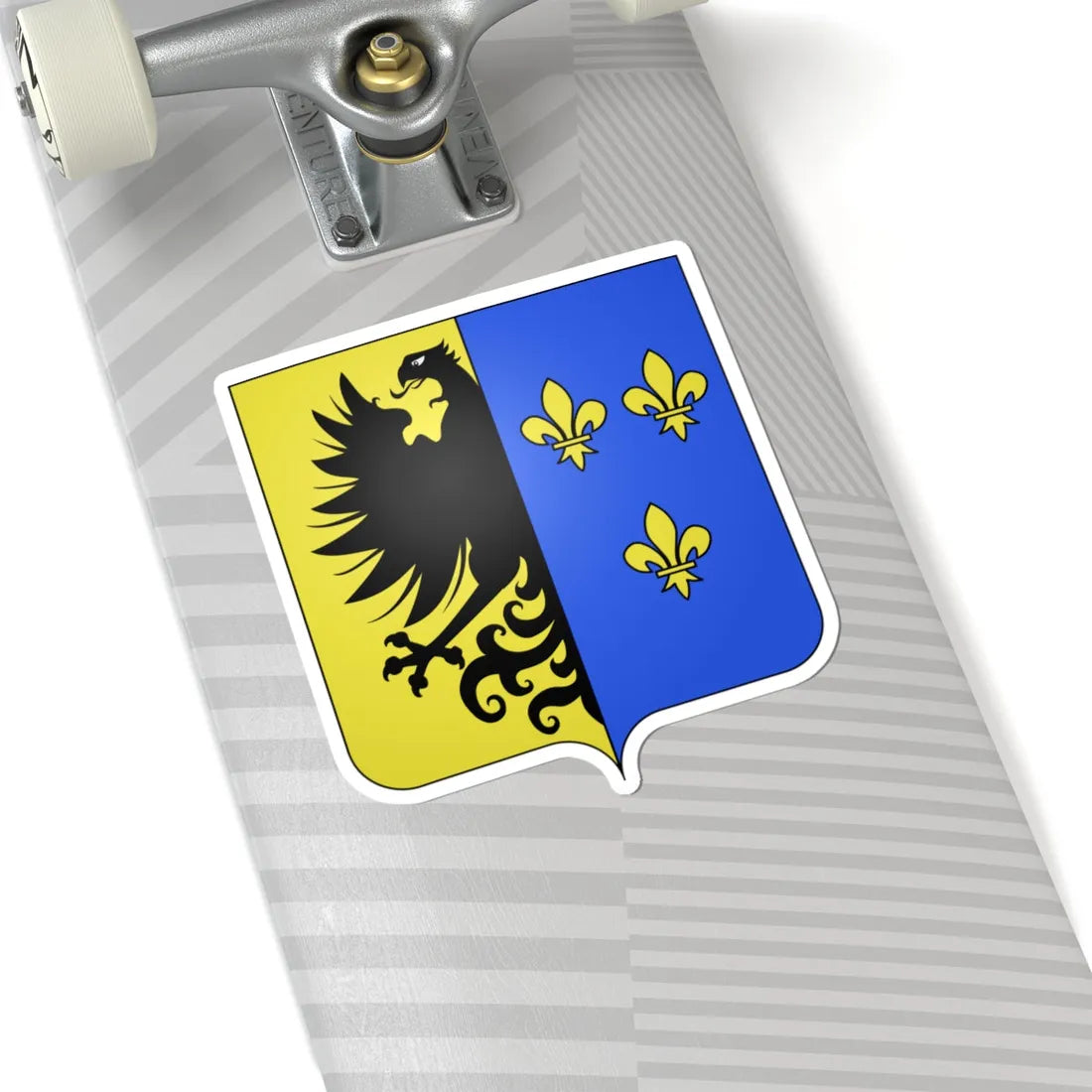 Blason ville be Saint-Ghislain (Belgium) (Coat of Arms) STICKER Vinyl Kiss-Cut Decal - The Sticker Space