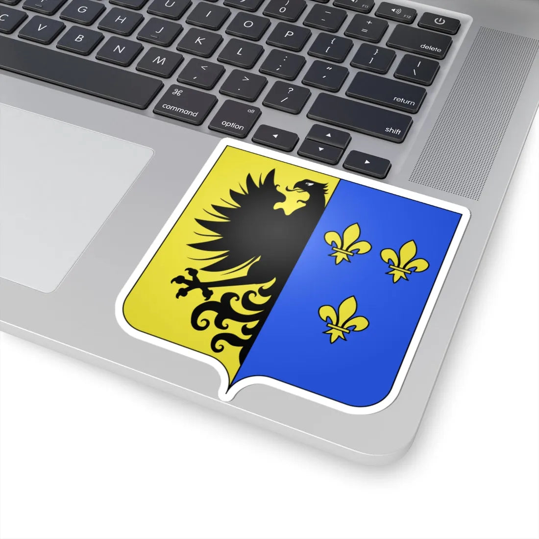 Blason ville be Saint-Ghislain (Belgium) (Coat of Arms) STICKER Vinyl Kiss-Cut Decal - The Sticker Space
