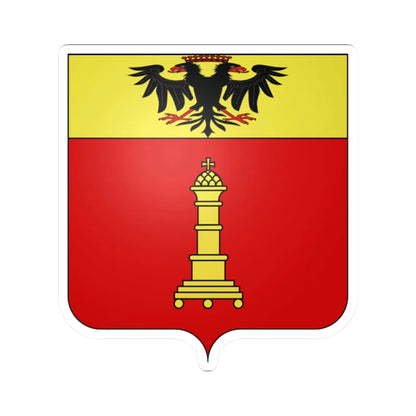 Blason ville BE Saint-Trond (Belgium) (Coat of Arms) STICKER Vinyl Kiss-Cut Decal 2 Inch White - The Sticker Space