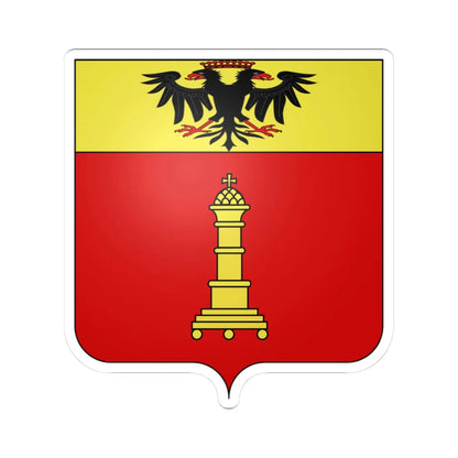 Blason ville BE Saint-Trond (Belgium) (Coat of Arms) STICKER Vinyl Kiss-Cut Decal 3 Inch White - The Sticker Space
