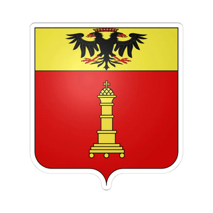 Blason ville BE Saint-Trond (Belgium) (Coat of Arms) STICKER Vinyl Kiss-Cut Decal 4 Inch White - The Sticker Space