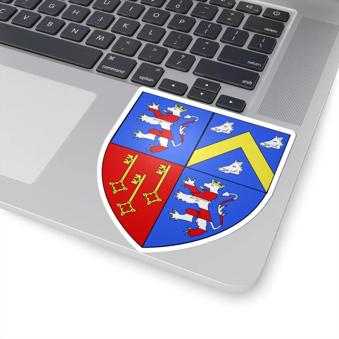 Blason ville be Sint-Lievens-Houtem (Belgium) (Coat of Arms) STICKER Vinyl Kiss-Cut Decal - The Sticker Space
