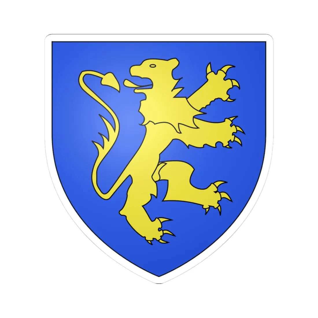Blason ville be Smeerebbe (Belgium) (Coat of Arms) STICKER Vinyl Kiss-Cut Decal 3 Inch White - The Sticker Space