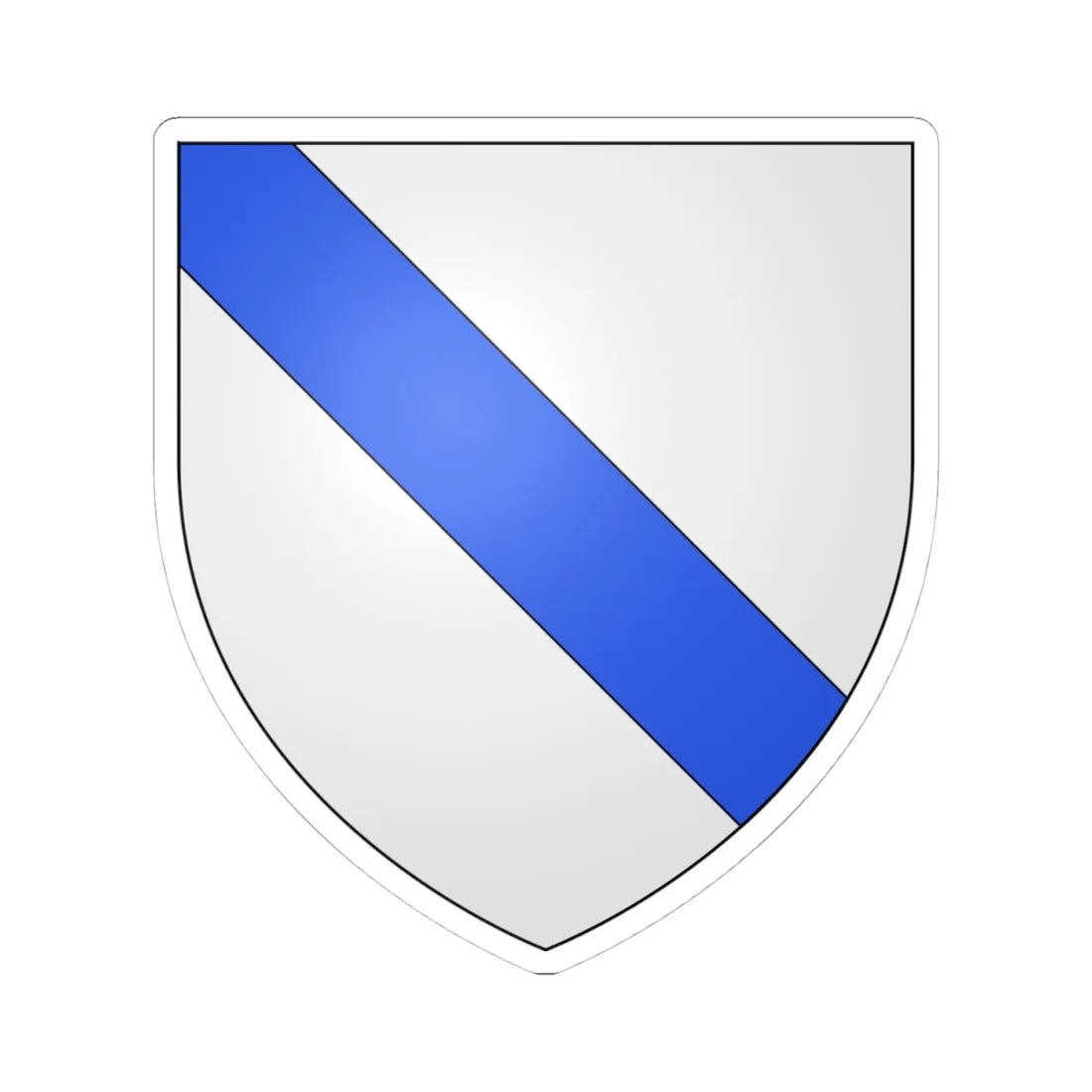 Blason ville be Stene (Belgium) (Coat of Arms) STICKER Vinyl Kiss-Cut Decal 4 Inch White - The Sticker Space