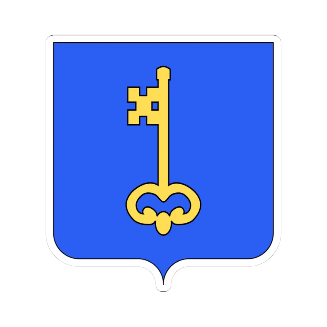 Blason ville be Temse (Belgium) (Coat of Arms) STICKER Vinyl Kiss-Cut Decal 3 Inch White - The Sticker Space