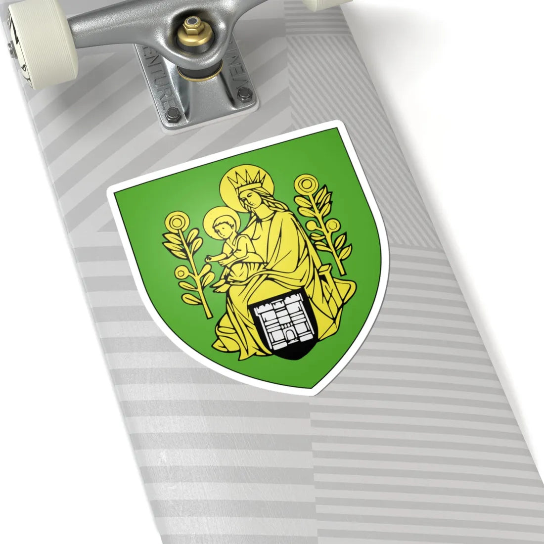 Blason ville be Waarschoot (Belgium) (Coat of Arms) STICKER Vinyl Kiss-Cut Decal - The Sticker Space