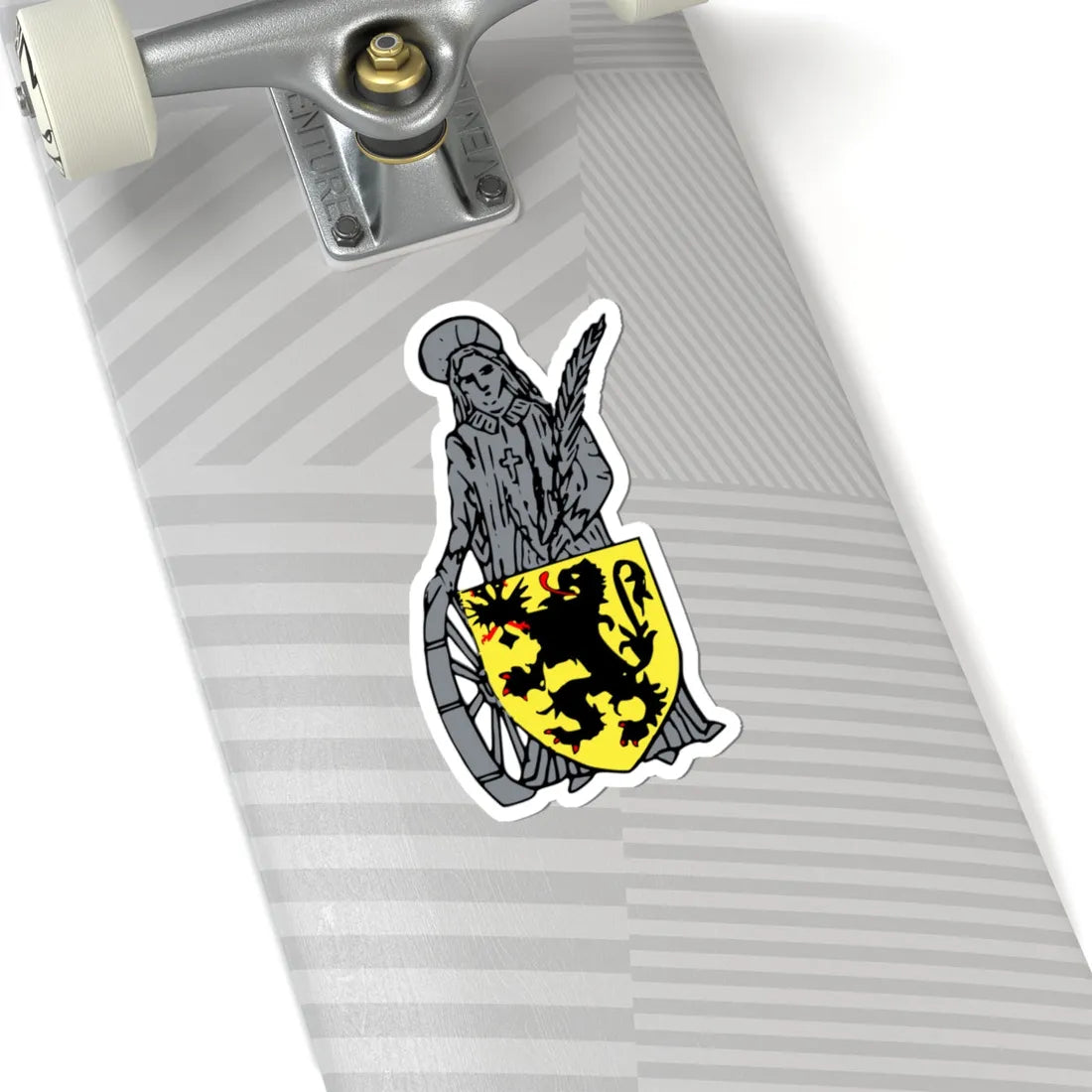 Blason ville be Wachtebeke 2 (Belgium) (Coat of Arms) STICKER Vinyl Kiss-Cut Decal - The Sticker Space