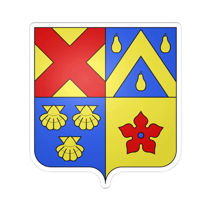 Blason ville bel Bertem (Belgium) (Coat of Arms) STICKER Vinyl Kiss-Cut Decal 4 Inch White - The Sticker Space