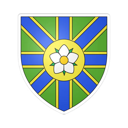 Blason ville ca Abbotsford (Canada) (Coat of Arms) STICKER Vinyl Kiss-Cut Decal 4 Inch White - The Sticker Space