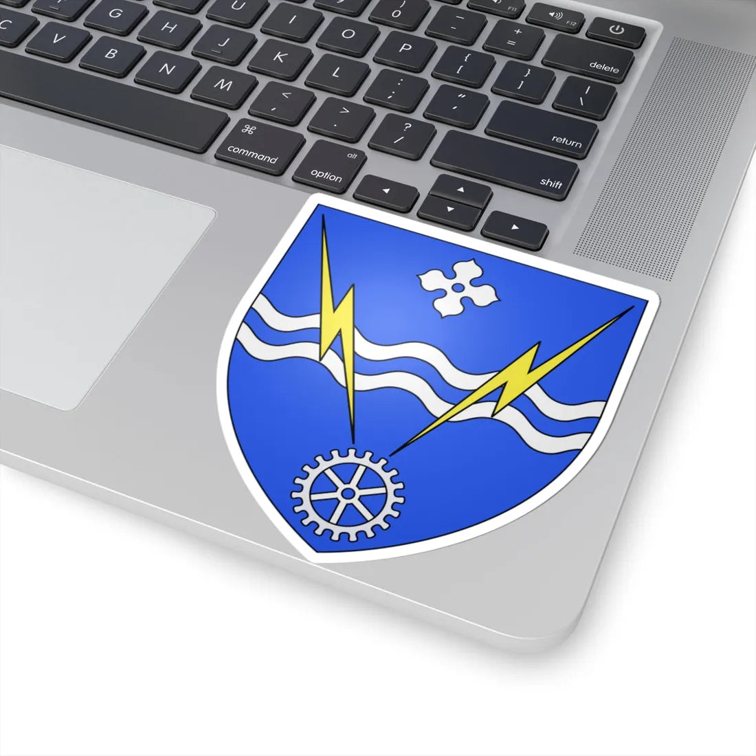 Blason ville ca Alma Québec (Canada) (Coat of Arms) STICKER Vinyl Kiss-Cut Decal - The Sticker Space