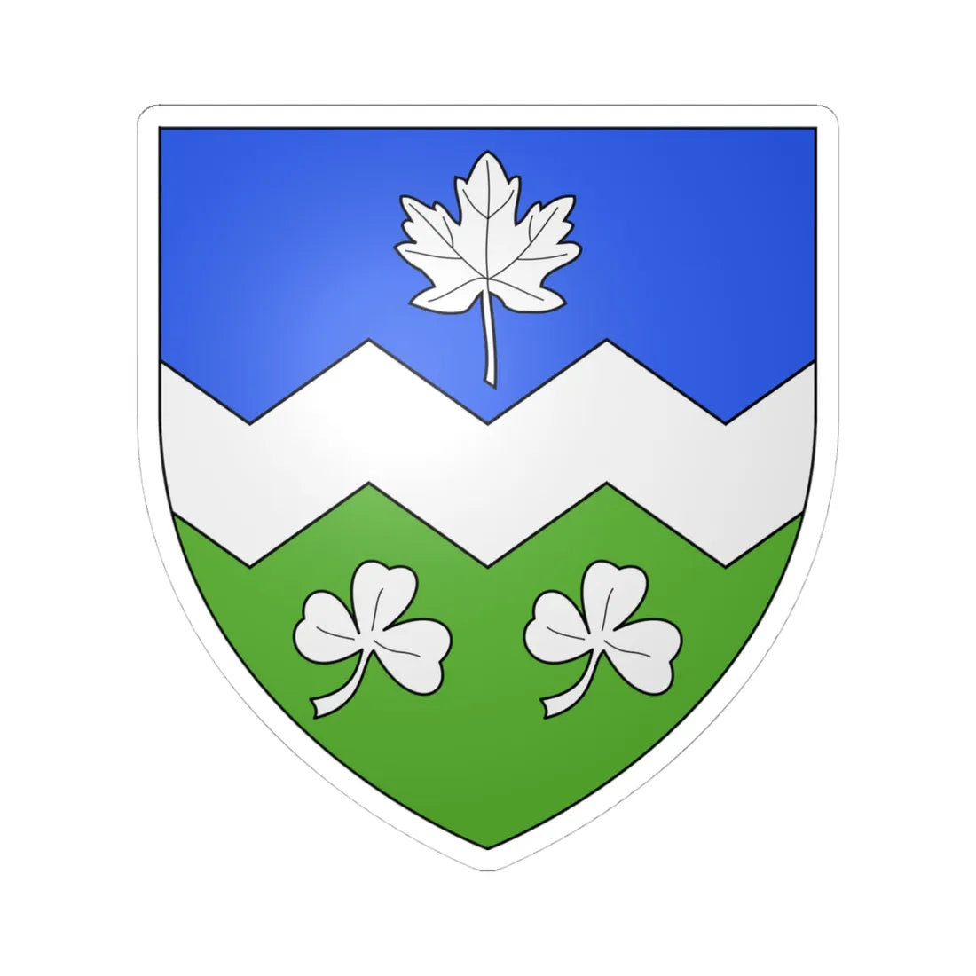 Blason ville ca Armagh Québec (Canada) (Coat of Arms) STICKER Vinyl Kiss-Cut Decal 4 Inch White - The Sticker Space